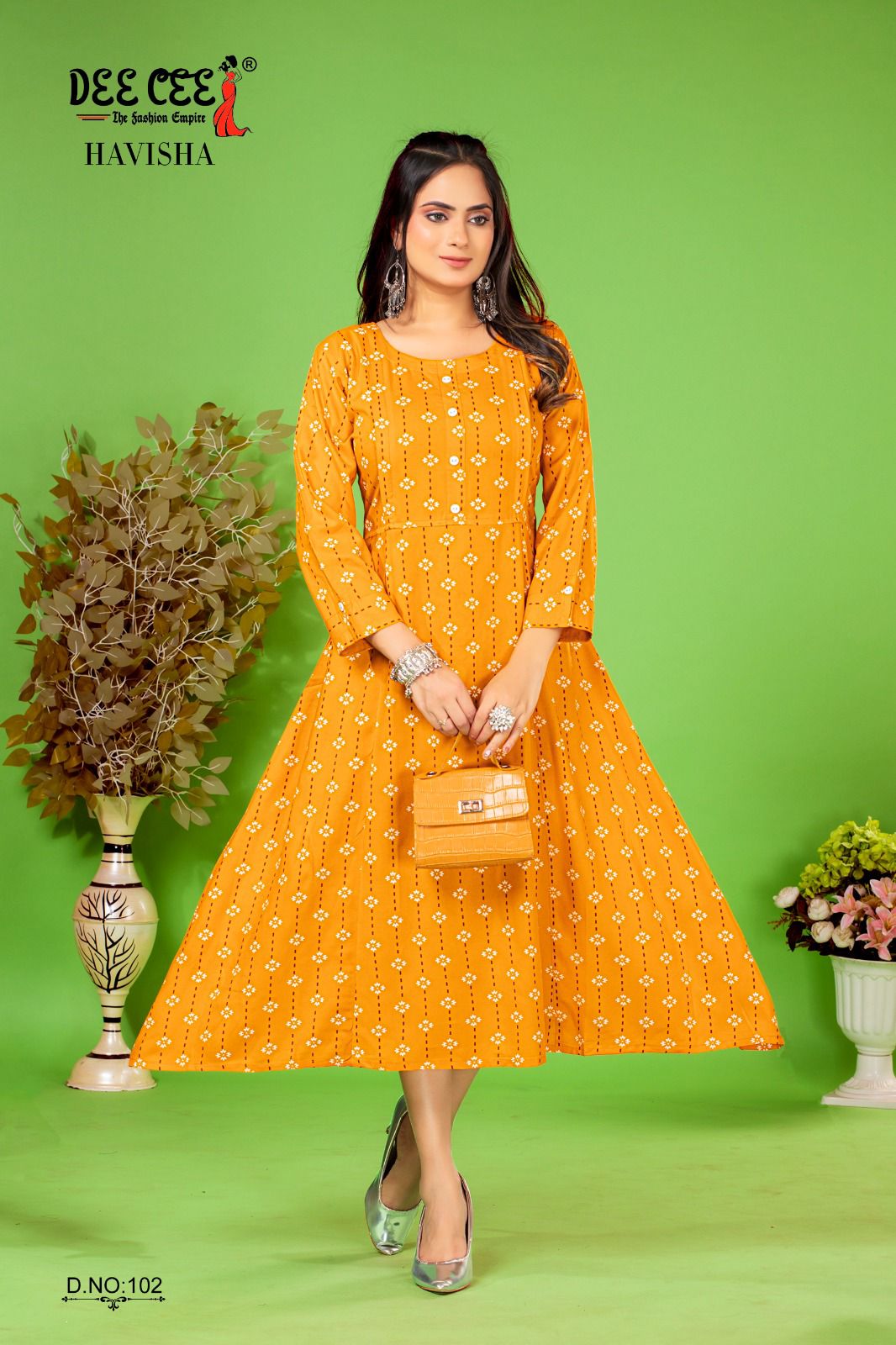 Havisha By Dee Cee Rayon Printed Long Kurtis Wholesale Price In Surat
